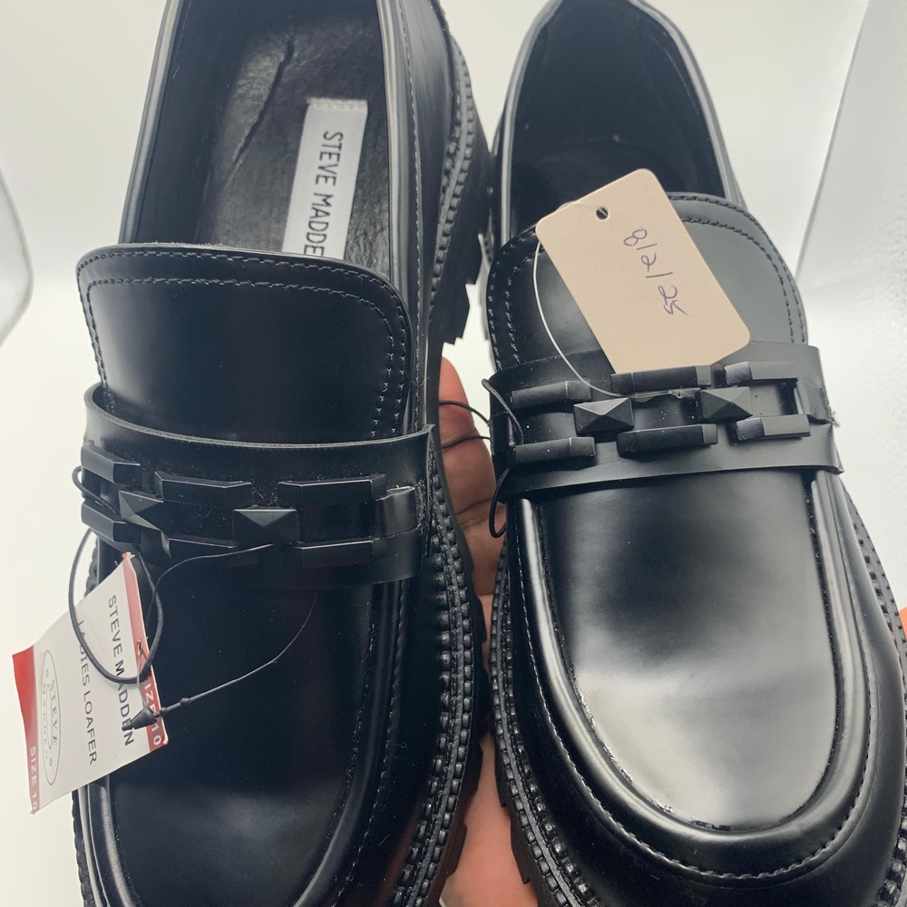 Steve Madden Glossy Black Men's Loafers